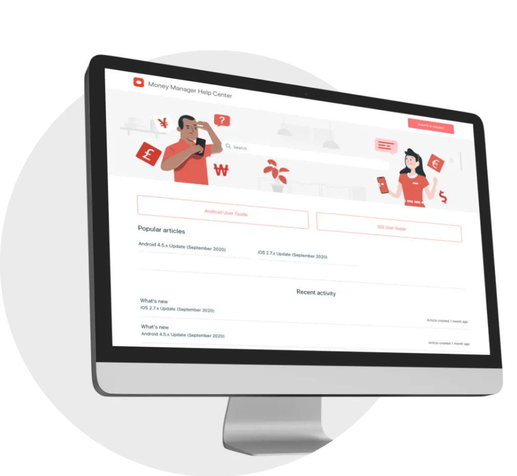 Hilfe-Center Illustration